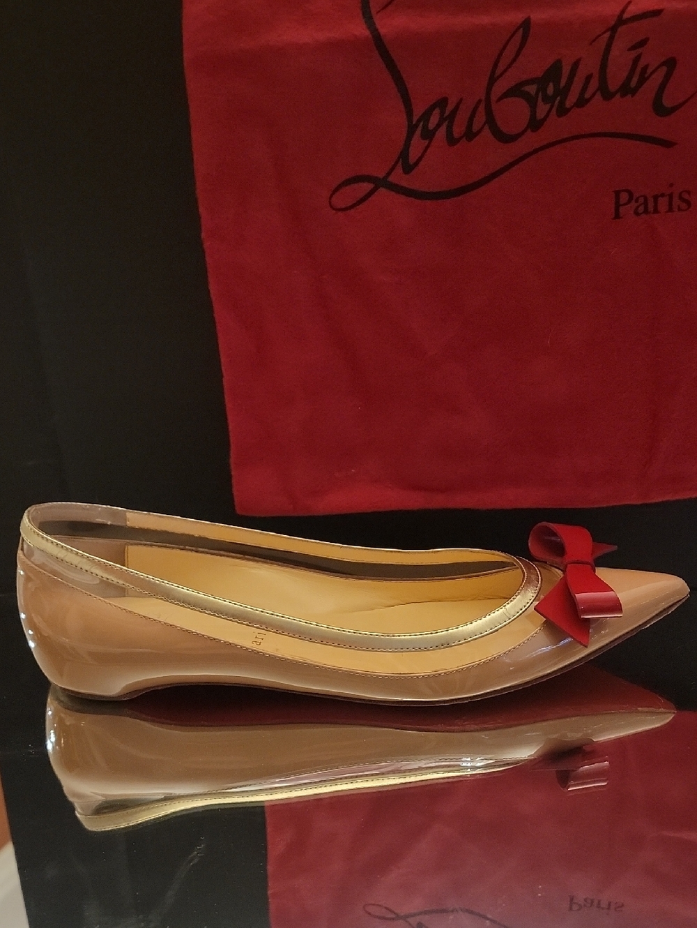 Christian Louboutin Suspenado Flats Sz37.5 - Picture 2 of 12